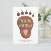 Teddy Bear Beary Veel Baby shower Dank je wel Bedankkaart (Staand voorkant)