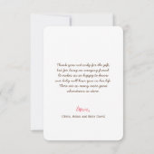 Teddy Bear Beary Veel Baby shower Dank je wel Bedankkaart (Achterkant)