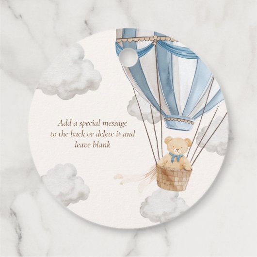 Teddy Bear bedankt Beary eerste verjaardag Bedankjes Labels (Achterkant)