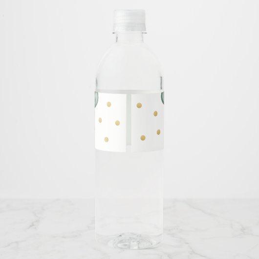 Teddy Bear bedankt je Baby shower waterfleslabs Waterfles Etiket (Achterkant)