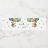 Teddy Bear bedankt je Baby shower waterfleslabs Waterfles Etiket (Enkel label)