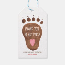 Teddy Bear bedankt je veel Baby shower Cadeaulabel