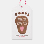 Teddy Bear bedankt je veel Baby shower Gift T Cadeaulabel (Voorkant)