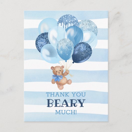 Teddy Bear bedankt je veel Briefkaart (Voorkant)