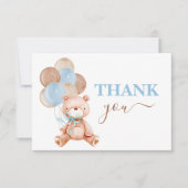 Teddy Bear bedankt Notitiekaartje (Voorkant)