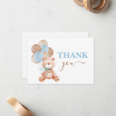 Teddy Bear bedankt Notitiekaartje (Voorkant / Achterkant in situ)