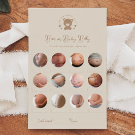 Teddy Bear Beer of Baby Belly Baby shower spel