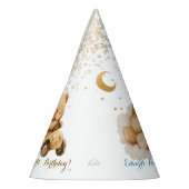 Teddy Bear Beige Moon Verjaardag Feesthoedjes (Links)