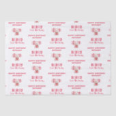 Teddy Bear Berry voor het eerst Happy Birthday Tissuepapier (Voorkant)