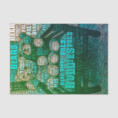 Teddy Bear Beste Vrienden Embedded Word Cloud Tissuepapier (Voorkant)