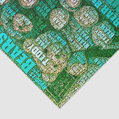 Teddy Bear Beste Vrienden Embedded Word Cloud Tissuepapier (Detail)