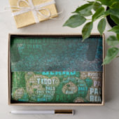 Teddy Bear Beste Vrienden Embedded Word Cloud Tissuepapier (Geschenk)