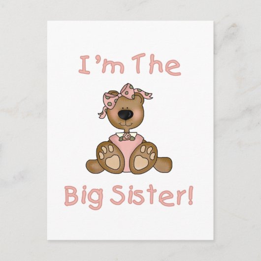 Teddy Bear Big Sister Tshirts en Gifts Briefkaart (Voorkant)
