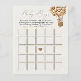 Teddy Bear Bingo Baby shower Game