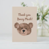 Teddy Bear Birthday Baby shower Bedankkaart (Staand voorkant)