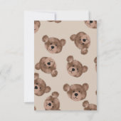 Teddy Bear Birthday Baby shower Bedankkaart (Achterkant)