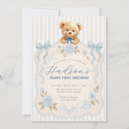Teddy Bear Birthday Invitation Kaart