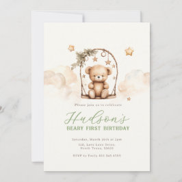 Teddy Bear Birthday Invitation Kaart