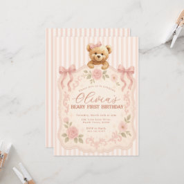 Teddy Bear Birthday Invitation  Kaart