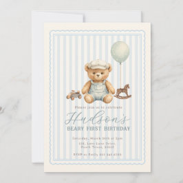 Teddy Bear Birthday Invitation Kaart