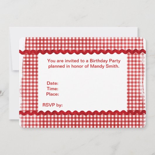 Teddy Bear Birthday Invite Kaart (Achterkant)