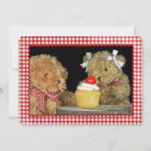 Teddy Bear Birthday Invite Kaart (Voorkant)