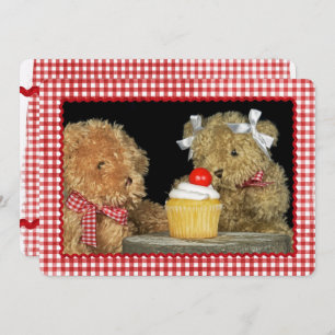 Teddy Bear Birthday Invite Kaart