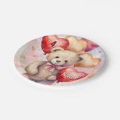 Teddy Bear Birthday Naam en leeftijd toevoegen Papieren Bordje (Gekanteld)