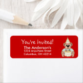 Teddy Bear Birthday Party Address Labels (Insitu)