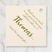 Teddy Bear Birthday Party Bedankjes Labels (Achterkant)