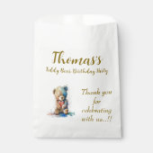 Teddy Bear Birthday Party Bedankzakje (Voorkant)