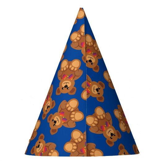 Teddy Bear Birthday Party Feesthoedjes (Achterkant)