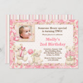 Teddy Bear Birthday Party Invitation Kaart