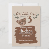 Teddy Bear Birthday Party Invitation Kaart (Voorkant)