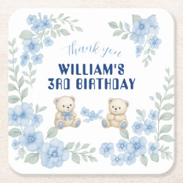 Teddy Bear Birthday Party Kartonnen Onderzetters