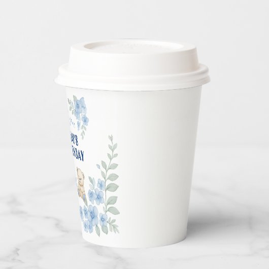 Teddy Bear Birthday Party Papieren Bekers (Links)