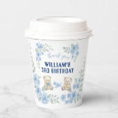 Teddy Bear Birthday Party Papieren Bekers (Voorkant)