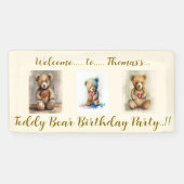 Teddy Bear Birthday Party Spandoek (Horizontaal)