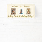 Teddy Bear Birthday Party Spandoek (Insitu)