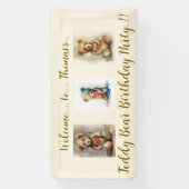 Teddy Bear Birthday Party Spandoek (Verticaal)