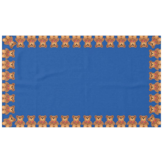 Teddy Bear Birthday Party Tafelkleed (Voorkant (Horizontaal))