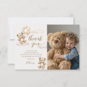 Teddy Bear Birthday Photo Bedankkaart (Voorkant)