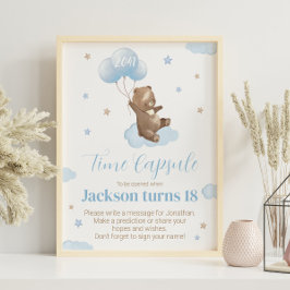 Teddy Bear Birthday Time Capsule-teken Poster