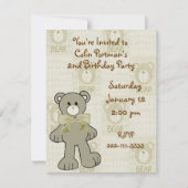Teddy Bear Birthday Uitnodiging (Voorkant)
