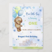 Teddy Bear Birthday Uitnodiging (Voorkant)