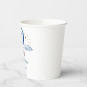 Teddy Bear Blauw 1e Verjaardag Papieren Bekers (Links)