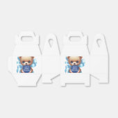 Teddy Bear Blauw Baby shower Thema Favoriet Box Bedankdoosjes (Uitgevouwen)