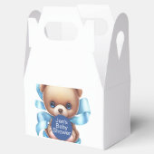 Teddy Bear Blauw Baby shower Thema Favoriet Box Bedankdoosjes (Geopend)