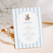 Teddy Bear blauw minimalistisch menu