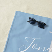 Teddy Bear Blauw Schattig Strandlakens (In situ)